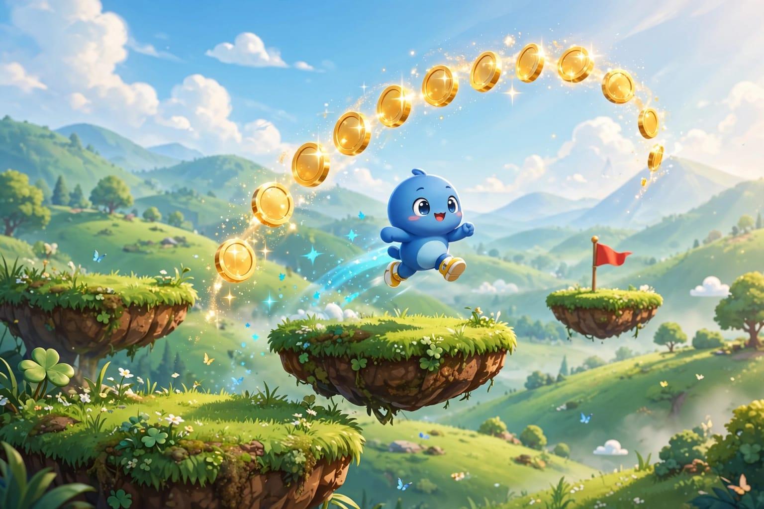 Illustration: a 2D platformer. Everything the player needs is on the screen.